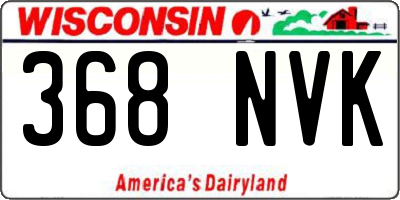 WI license plate 368NVK
