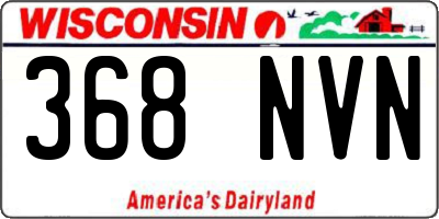 WI license plate 368NVN