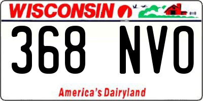 WI license plate 368NVO