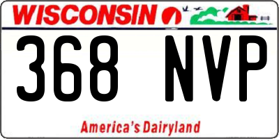WI license plate 368NVP