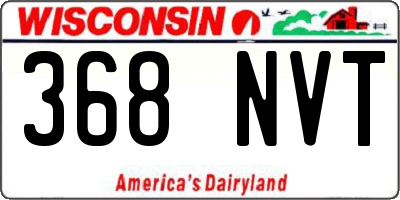 WI license plate 368NVT