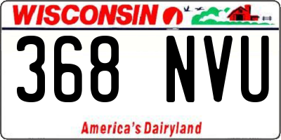 WI license plate 368NVU