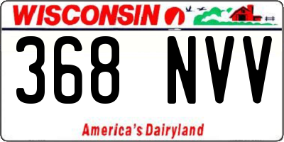WI license plate 368NVV