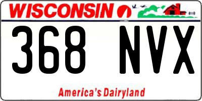 WI license plate 368NVX
