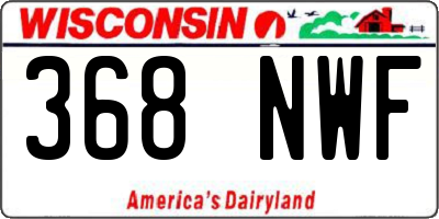 WI license plate 368NWF