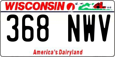 WI license plate 368NWV