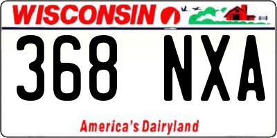 WI license plate 368NXA