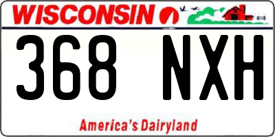 WI license plate 368NXH