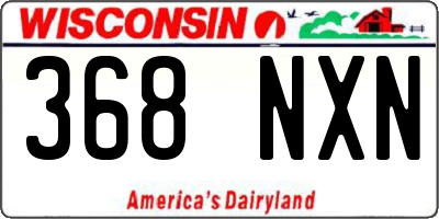 WI license plate 368NXN