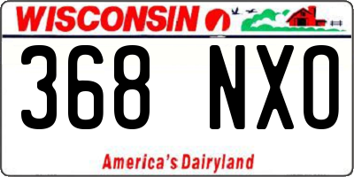 WI license plate 368NXO
