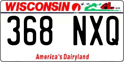 WI license plate 368NXQ