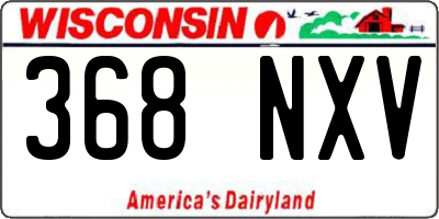 WI license plate 368NXV