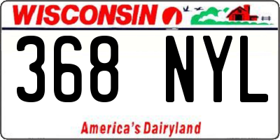 WI license plate 368NYL