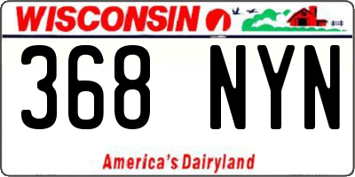 WI license plate 368NYN