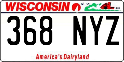 WI license plate 368NYZ