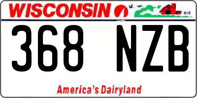 WI license plate 368NZB