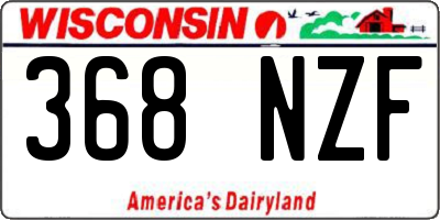 WI license plate 368NZF