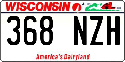 WI license plate 368NZH