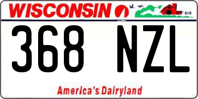 WI license plate 368NZL