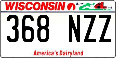 WI license plate 368NZZ