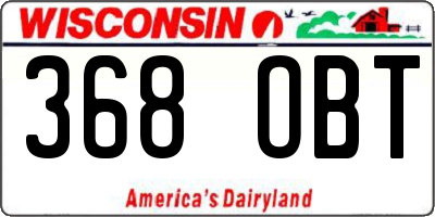 WI license plate 368OBT