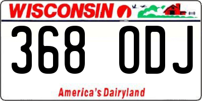 WI license plate 368ODJ