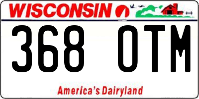 WI license plate 368OTM