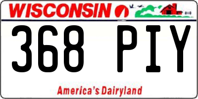 WI license plate 368PIY