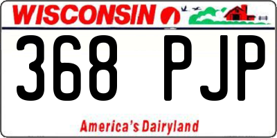 WI license plate 368PJP