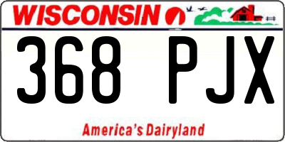 WI license plate 368PJX