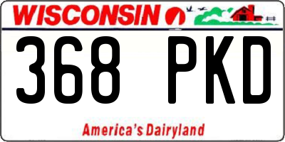 WI license plate 368PKD
