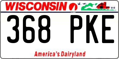 WI license plate 368PKE