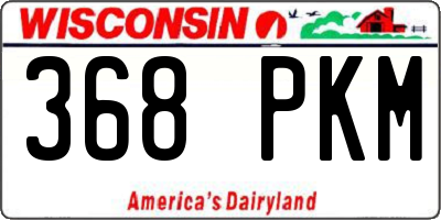 WI license plate 368PKM