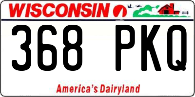 WI license plate 368PKQ