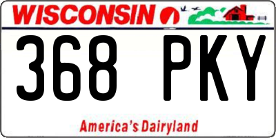 WI license plate 368PKY