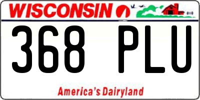 WI license plate 368PLU