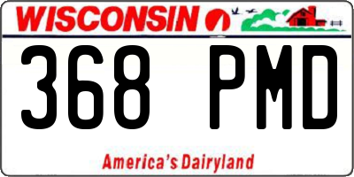 WI license plate 368PMD