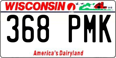 WI license plate 368PMK
