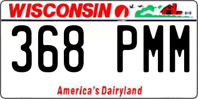 WI license plate 368PMM
