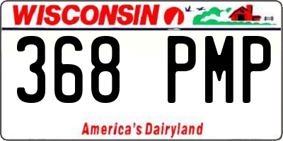 WI license plate 368PMP