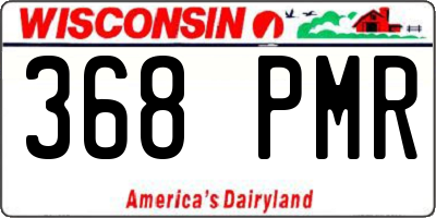 WI license plate 368PMR