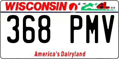 WI license plate 368PMV