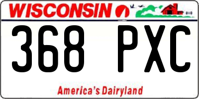 WI license plate 368PXC