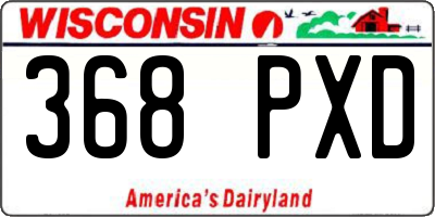 WI license plate 368PXD