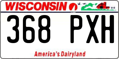 WI license plate 368PXH