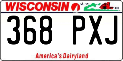 WI license plate 368PXJ