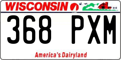 WI license plate 368PXM