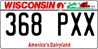 WI license plate 368PXX