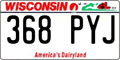 WI license plate 368PYJ