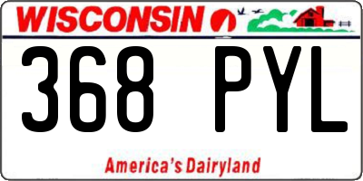 WI license plate 368PYL
